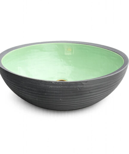 umywalka szałwiowa jasna zieleń