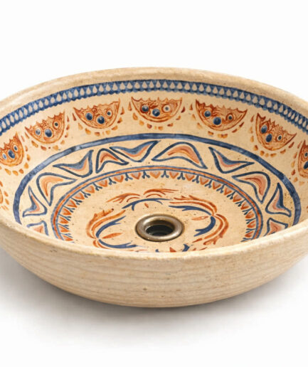 Umywalka Ceramiczna Nablatowa 'Hafty' - Wzory Tradycyjnego Folkloru Inspiracją w Twojej Łazience