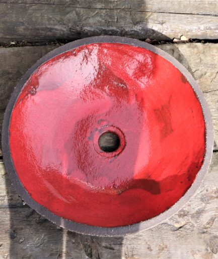 Umywalka czerwona ceramiczna nablatowa