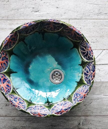 Umywalka Ceramiczna Nablatowa 'Drzewo Życia'