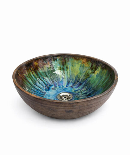 Ceramiczna Umywalka: Szafirowe Jezioro, Granat i Turkus