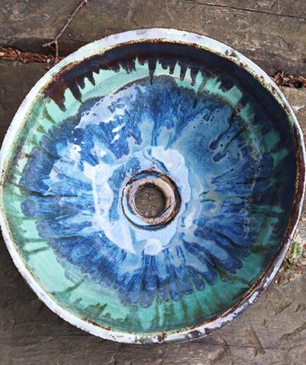 Ceramiczna Umywalka: Szafirowe Jezioro, Granat i Turkus