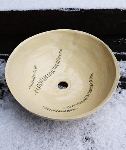 Ręcznie malowana umywalka "Paproć" – naturalna elegancja