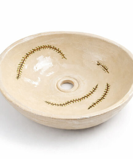 Ręcznie malowana umywalka "Paproć" – naturalna elegancja