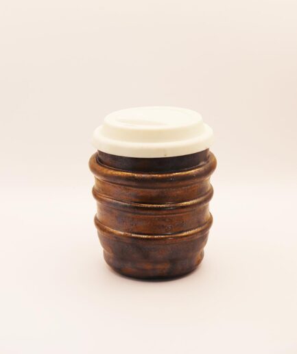 Kubek, kubek na szczoteczki "Beczółka", miedziany – idealny na kawę, herbatę i nie tylko!