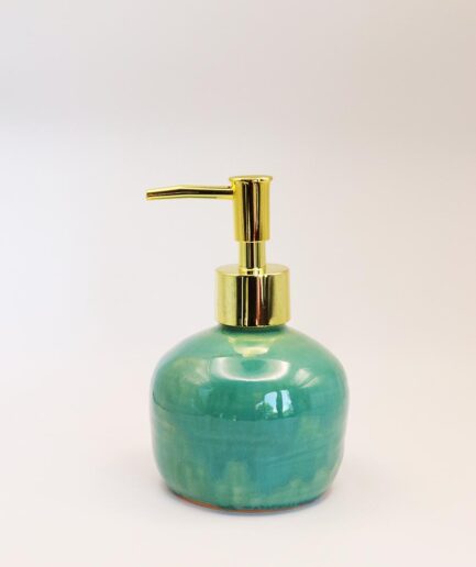 dozownik na mydło turkusowy ceramiczny mydelcznika dozownik na balsam szampon