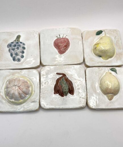 zestaw owocowy Płytki Sycylijskie ręcznie malowane