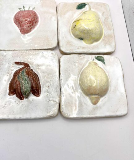 zestaw owocowy Płytki Sycylijskie ręcznie malowane