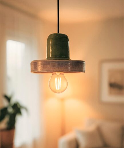 Lampa ceramiczna wisząca „Fjord” – ręcznie robiona, nordycki design