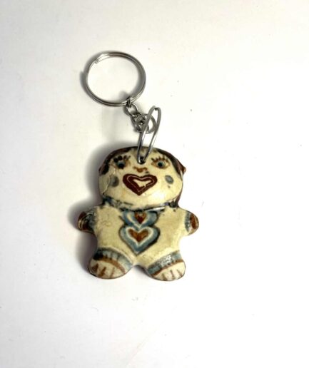 Ceramiczne breloki artystyczne – Ludzik - ciasteczko