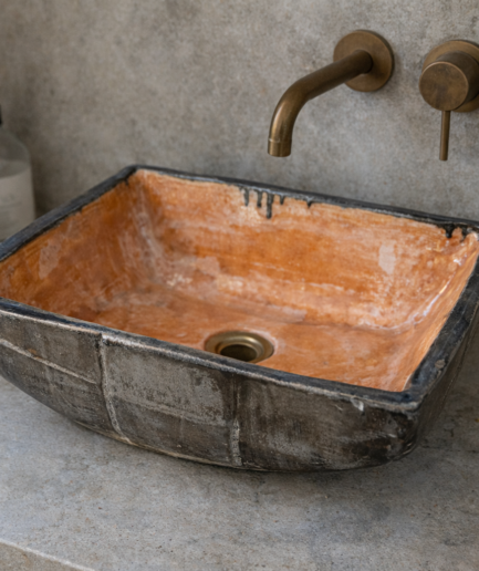 umywalka pomarańczowa