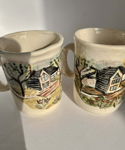 kubek domek z ogrodem