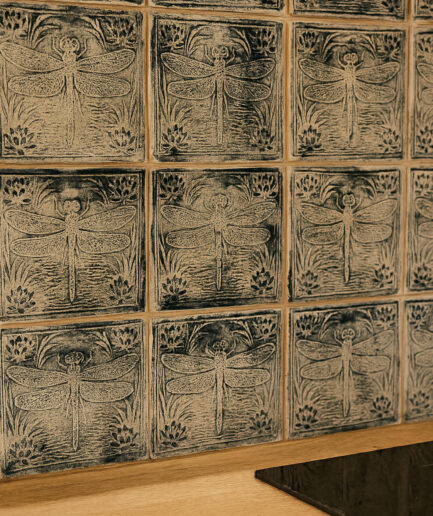 Płytki ceramiczne Ważka niebieska