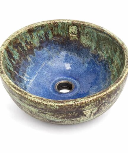 Ceramiczna Umywalka: Szafirowe Jezioro, Niebieski i Turkus na zewnętrznej stronie