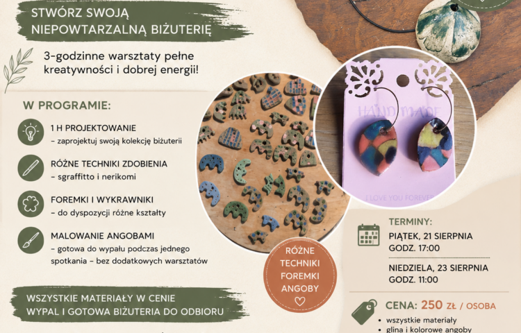 Warsztaty tworzenia biżuterii ceramicznej