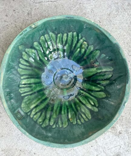 Misa Donica Nablatowa Ceramiczna 'Szmaragd' biały na zewnątrz - Elegancka Ekstrawagancja w Kolorze Zieleni